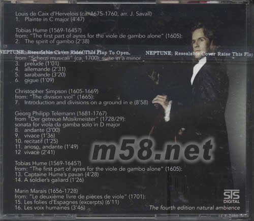 VOIX HUMAINES法國古大提琴GAMBA牛盤獨吟專輯專輯背面圖片