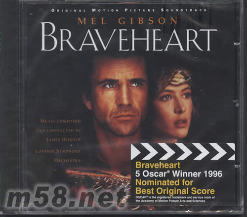 勇敢的心 BRAVEHEART ORIGINAL MOTION PICTURE SOUNDTRACK 電影原聲碟專輯正面圖片