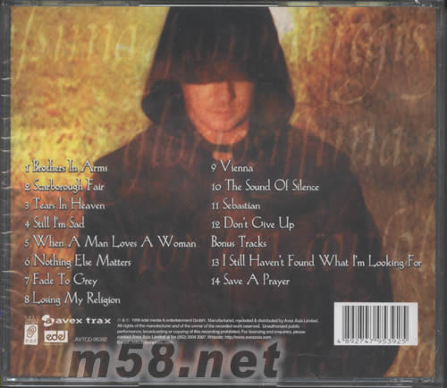 MASTERS OF CHANT專輯背面圖片