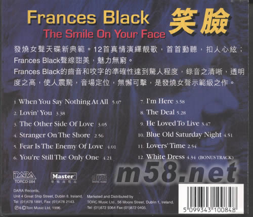 THE SMILE ON YOUR FACE笑臉專輯背面圖片