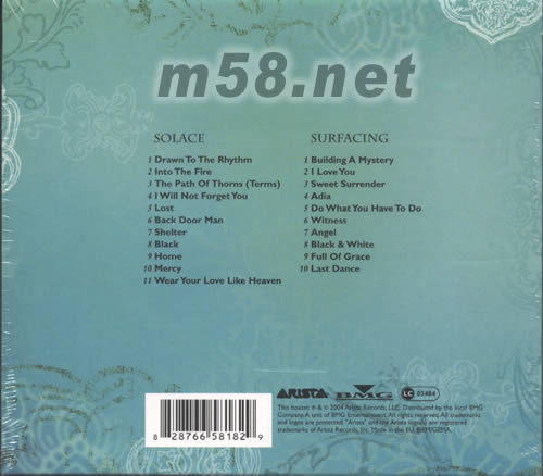 SOLACE & SURFACING專輯背面圖片