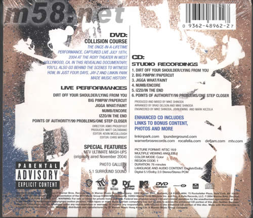 JAY-Z LINKIN PARK COLLISION COURSE專輯背面圖片