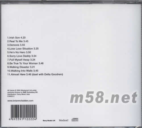 Irish Son愛爾蘭之子專輯背面圖片