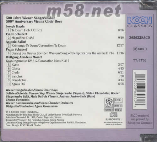 500TH ANNIVERSARY專輯背面圖片