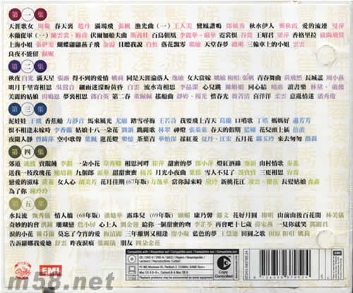 百年一百首專輯背面圖片