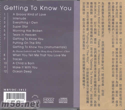 GETTING TO KNOW YOU 漸認識你 第三輯專輯背面圖片