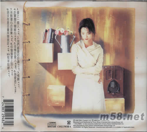 吳倩蓮的內(nèi)心戲愛上一個人專輯背面圖片