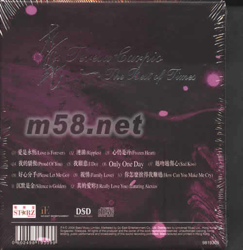 THE BEST OF TIMES專輯背面圖片