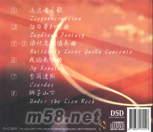 雙弦的感覺專輯背面圖片