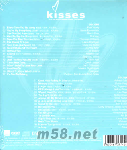 Kisses專輯背面圖片