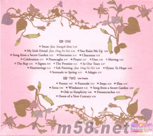 The Ultimate Secret Garden 粉紅封面 出道10年精選專輯背面圖片
