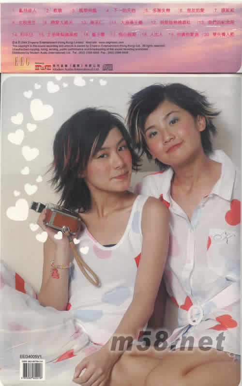 英皇鋼琴熱戀系列-TWINS專輯背面圖片