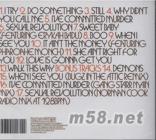 THE VERY BEST OF MACY GRAY專輯背面圖片