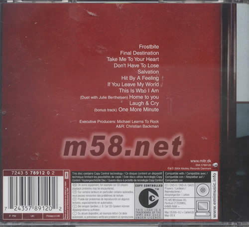 TAKE ME TO YOUR HEART專輯背面圖片