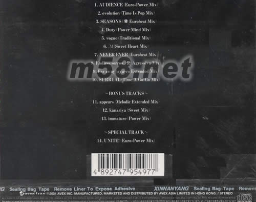 SUPER EURDBEAT PRESENTS AYU-RO MIX 2專輯背面圖片