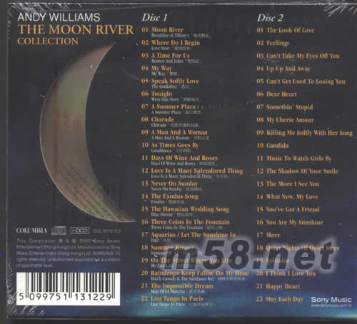 THE MOON RIVER COLLECTION專輯背面圖片