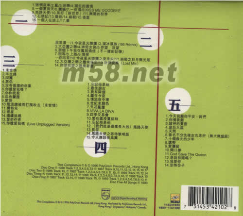 為人民服務達明一派作品全集(5碟套裝)專輯背面圖片