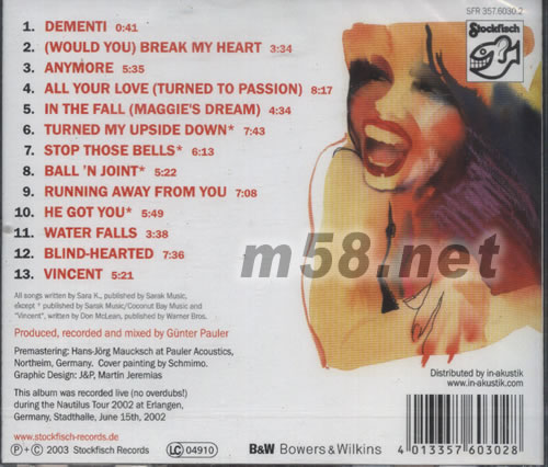 ARE WE THERE YET LIVE IN CONCERT專輯背面圖片