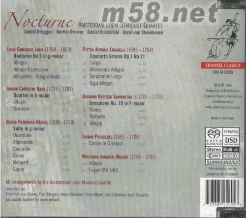 N0CTURNE(笛之夜曲SACD)專輯背面圖片