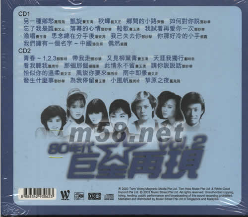 80年代巨星再現 VOL 2專輯背面圖片