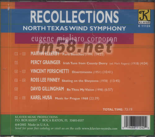 記憶RECOLECTIONS專輯背面圖片