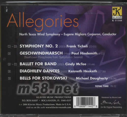 諷喻家ALLEGORIES專輯背面圖片