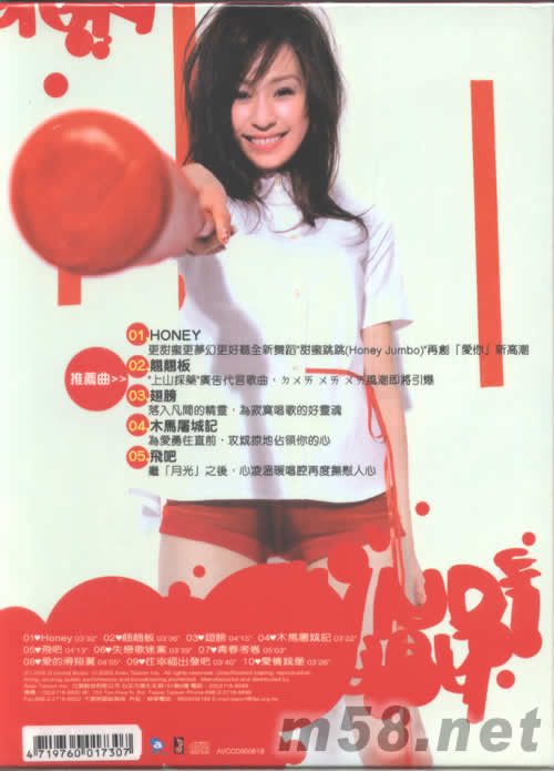 OH~HONEY CYNDI(預購限量版)CD背面圖片