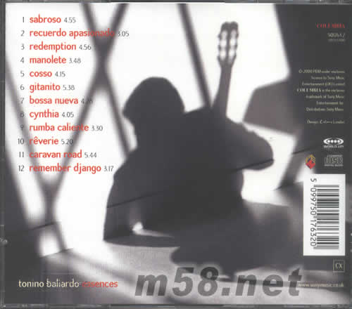 ESSENCES(吉它吉普賽)專輯背面圖片