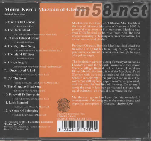 MACIAIN OF GLENCOE專輯背面圖片