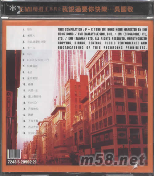 我說過要你快樂專輯背面圖片