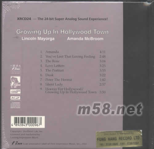 GROWING UP IN HOLLYWOOD TOWN成長在好萊塢XRCD專輯背面圖片