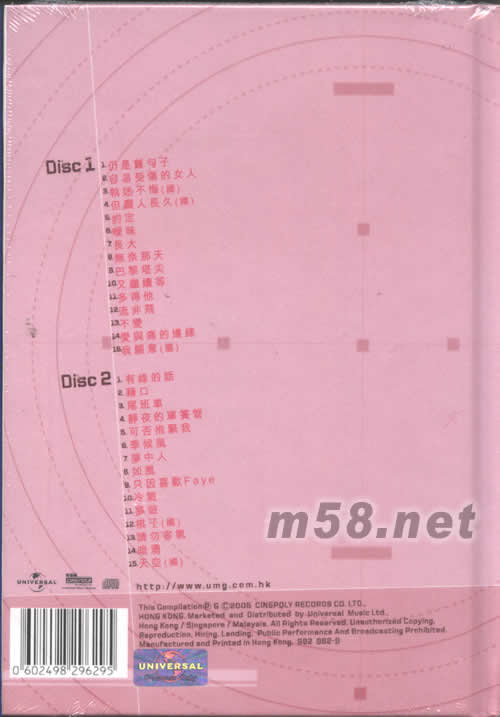 王菲的故事(精美版)專輯背面圖片