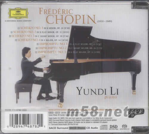 肖邦:諧謔曲,即興曲SACD專輯背面圖片