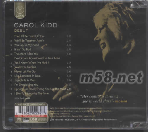 Carol Kidd DUBET SACD專輯背面圖片