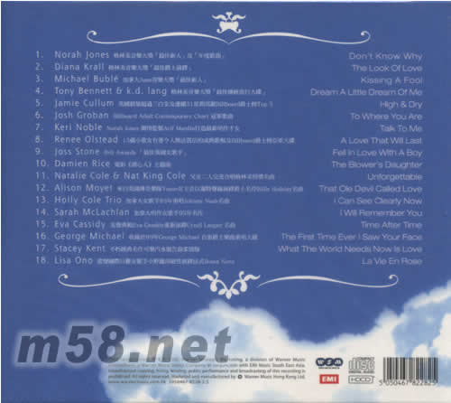 VOICES of LOVE專輯背面圖片