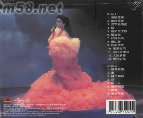 金光燦爛徐小鳳演唱會(huì)’87卡拉OK VCD專輯背面圖片