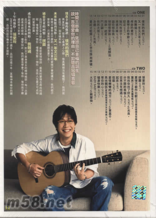 后來的我 新歌+精選(臺灣版)專輯背面圖片