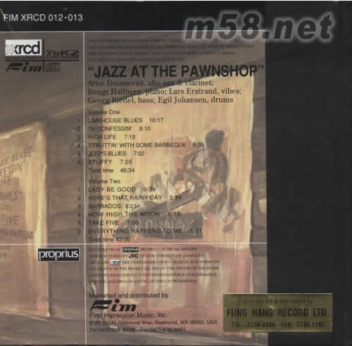 JAZZ AT THE PAWNSHOP 當(dāng)鋪爵士XRCD專輯背面圖片