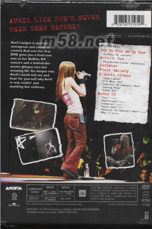 MY WORLD 演唱會DVD專輯背面圖片