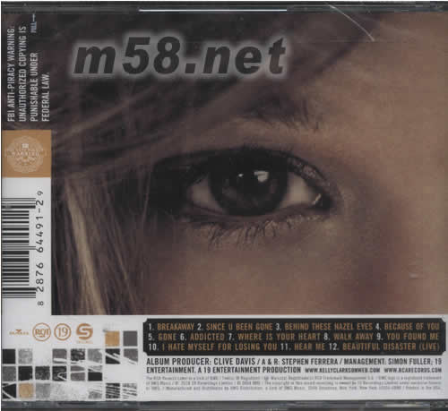 BREAKAWAY專輯背面圖片