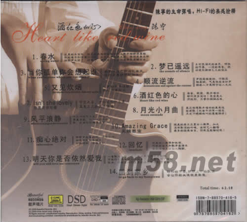 陳寧 酒紅色的心專輯背面圖片