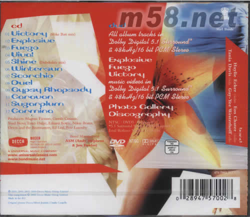 Explosive The best of bond最愛棒辣妹專輯背面圖片