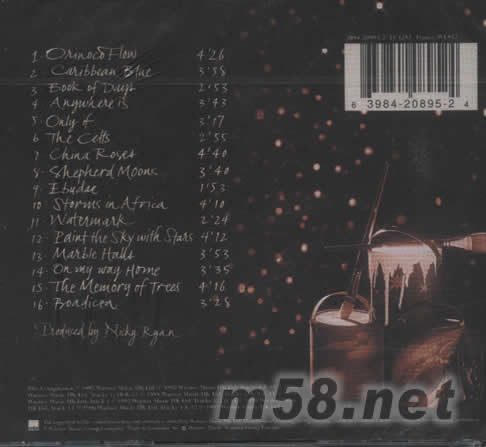 PAINT THE SKY WITH STAR(THE BEST OF ENYA)專輯背面圖片