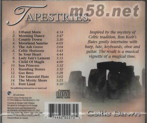 CELTIC DAWN凱爾特的黎明專輯背面圖片