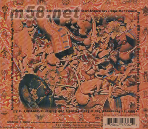 IN UTERO專輯背面圖片