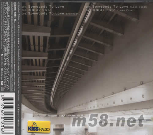 Somebody To Love (CD ONLY)專輯背面圖片