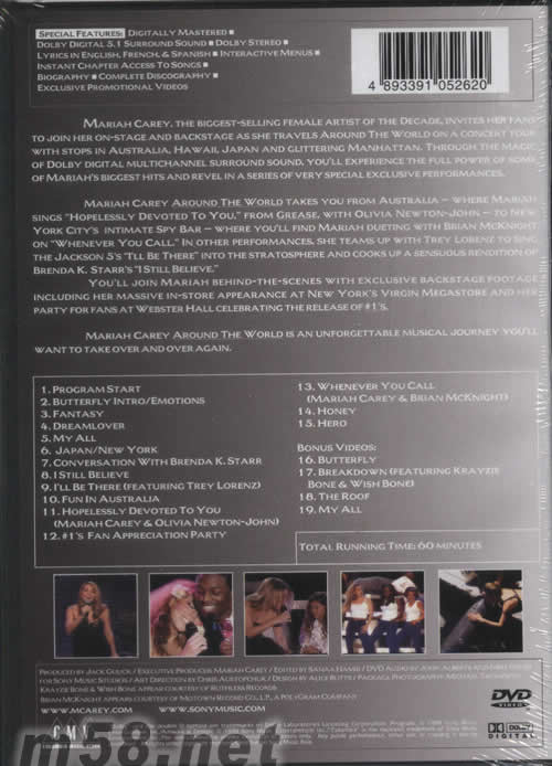 AROUND THE WORLD DVD專輯背面圖片