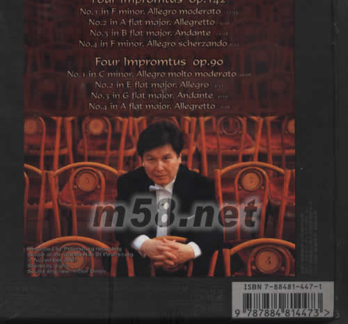 舒伯特,即興曲,作品142,作品90專輯背面圖片