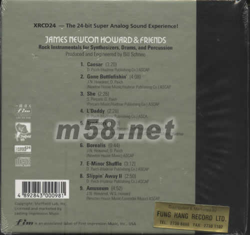 多手仔 JAMES NEWCON HOWARD&FRIENDS(XRCD24)專輯背面圖片