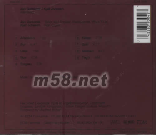 AFTENLAND專輯背面圖片